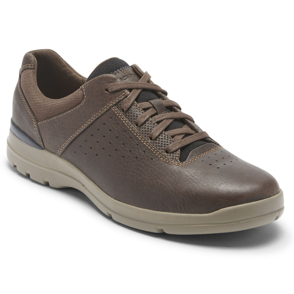 Tenis Rockport Homem Cinzentas Escuro - City Edge Plain Toe U Bal - 73964OECI